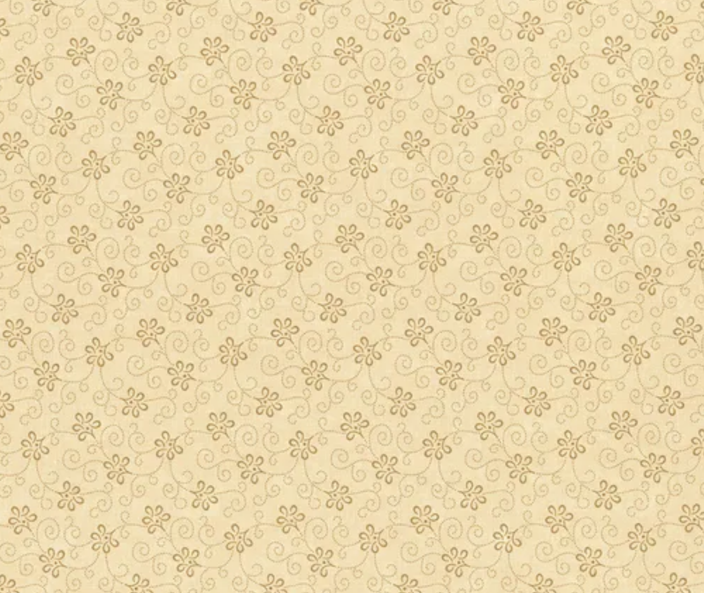 A Vintage Christmas Ribbon Tonal Tan - 0.1m