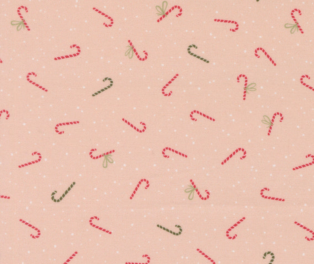 Candy Canes Bubblegum - 0.1m 100% Cotton Fabric