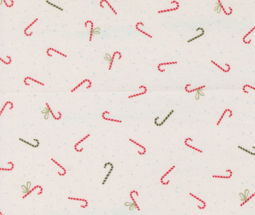Candy Canes Pearl - 0.1m 100% Cotton Fabric