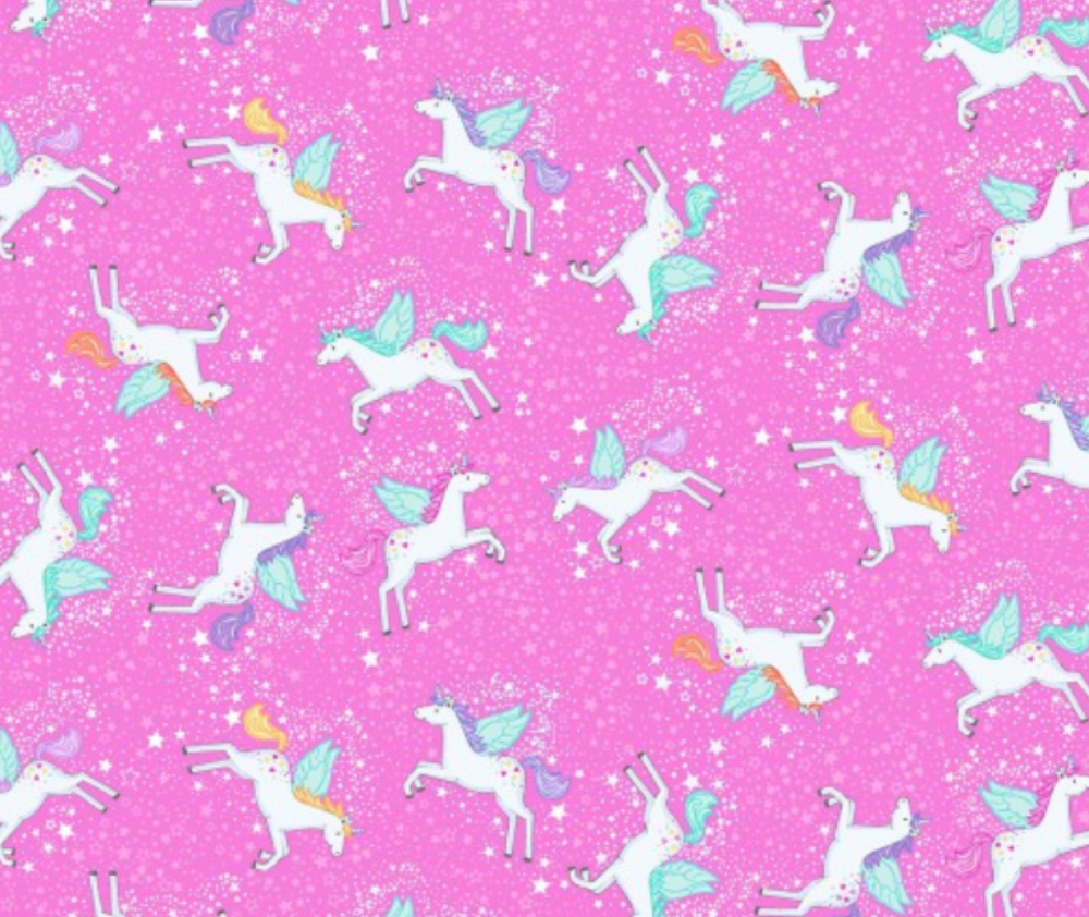 Fairy Dust Unicorn - 100% Cotton Fabric - 10cm Increments
