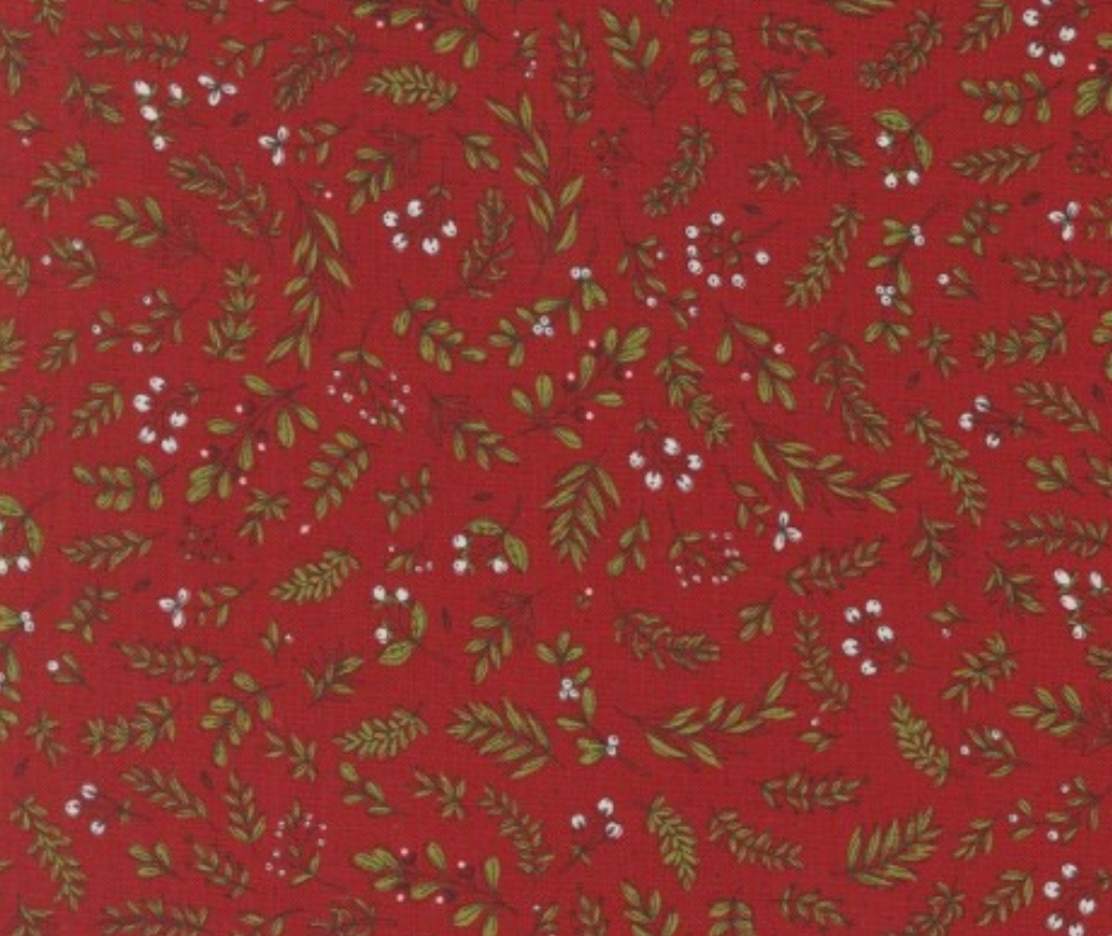 Holly Red 100% Cotton - 0.1m