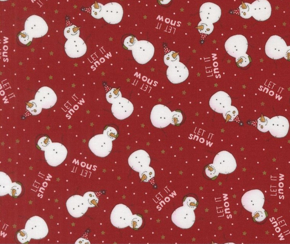 The Snow Kids Red 100% Cotton - 0.1m