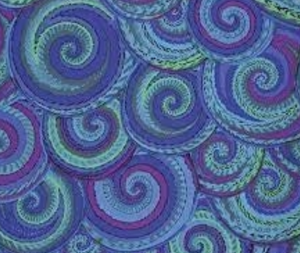 Kaffe Fassett Curly Baskets Cobalt - 10cm increments