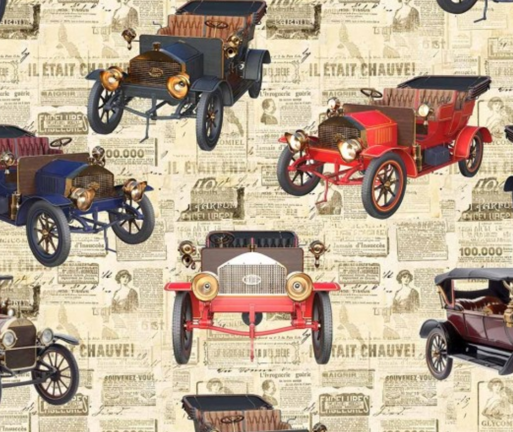 Timeless Travels Vintage Cars All Over - 0.1m