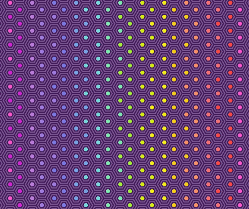 Tula Pink - Hexy Rainbow Starling - 0.1m 100% Cotton Fabric