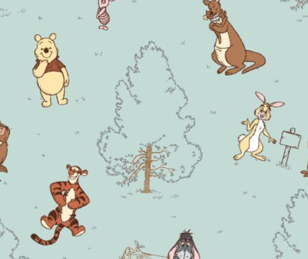 Winnie The Pooh Allover Green