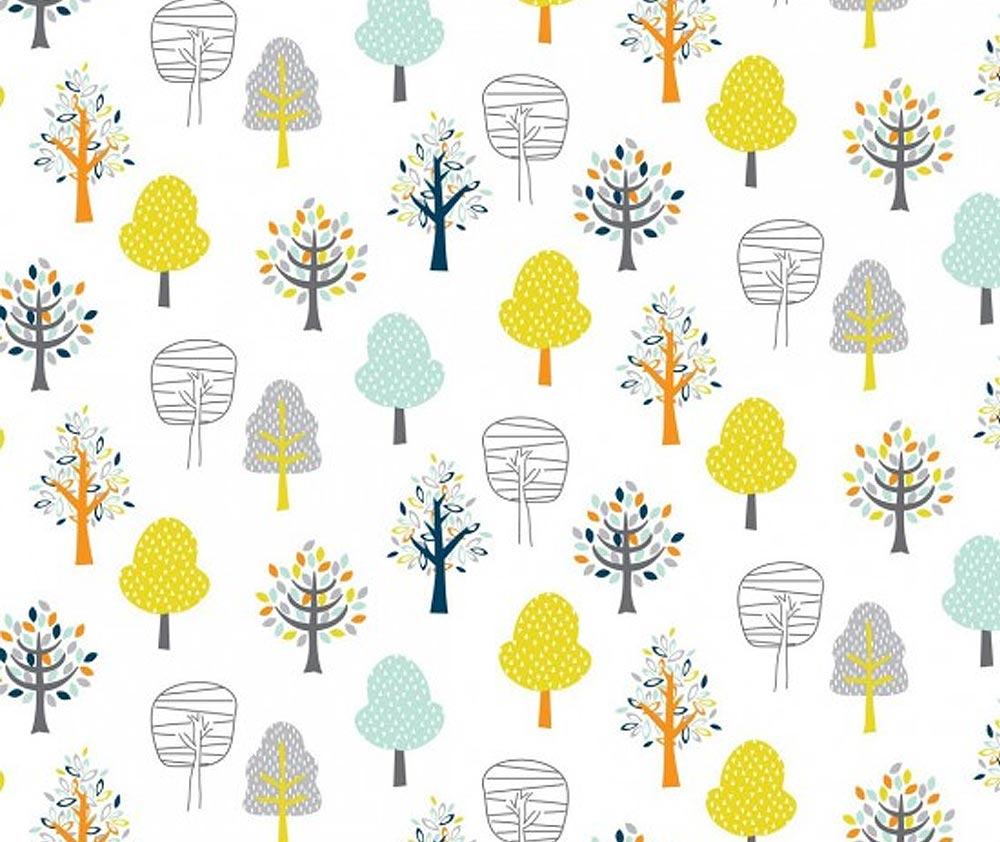 Woodland Friends - Trees  100% Cotton