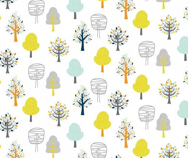 Woodland Friends - Trees  100% Cotton