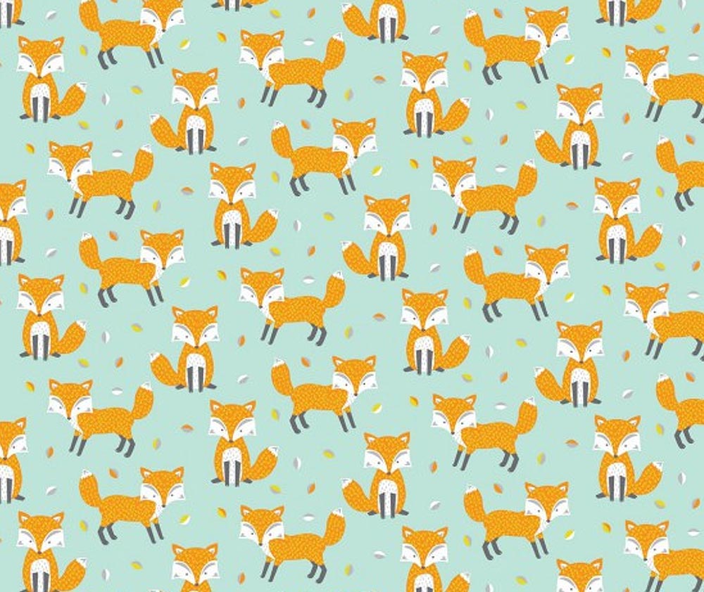Woodland friends - Foxes 0.1m - 100% Cotton