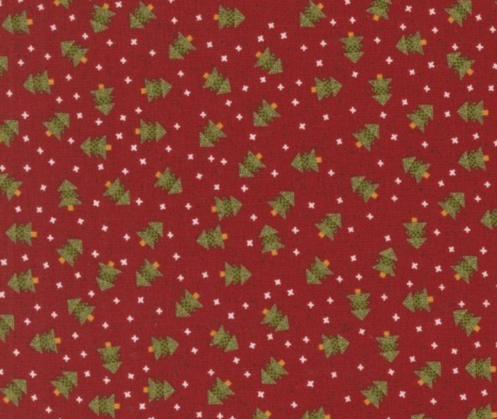 Spruce Red 100% Cotton - 0.1m