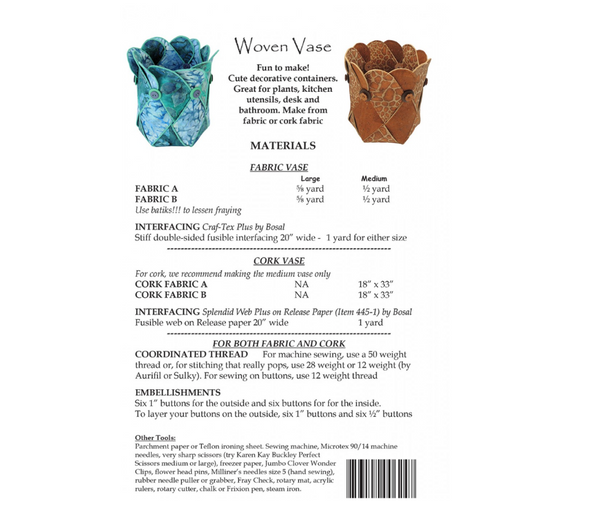 Aunties Two Woven Vase Quilt Pattern Sew It