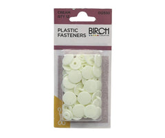 Birch Plastic Fasteners PK12 Cream