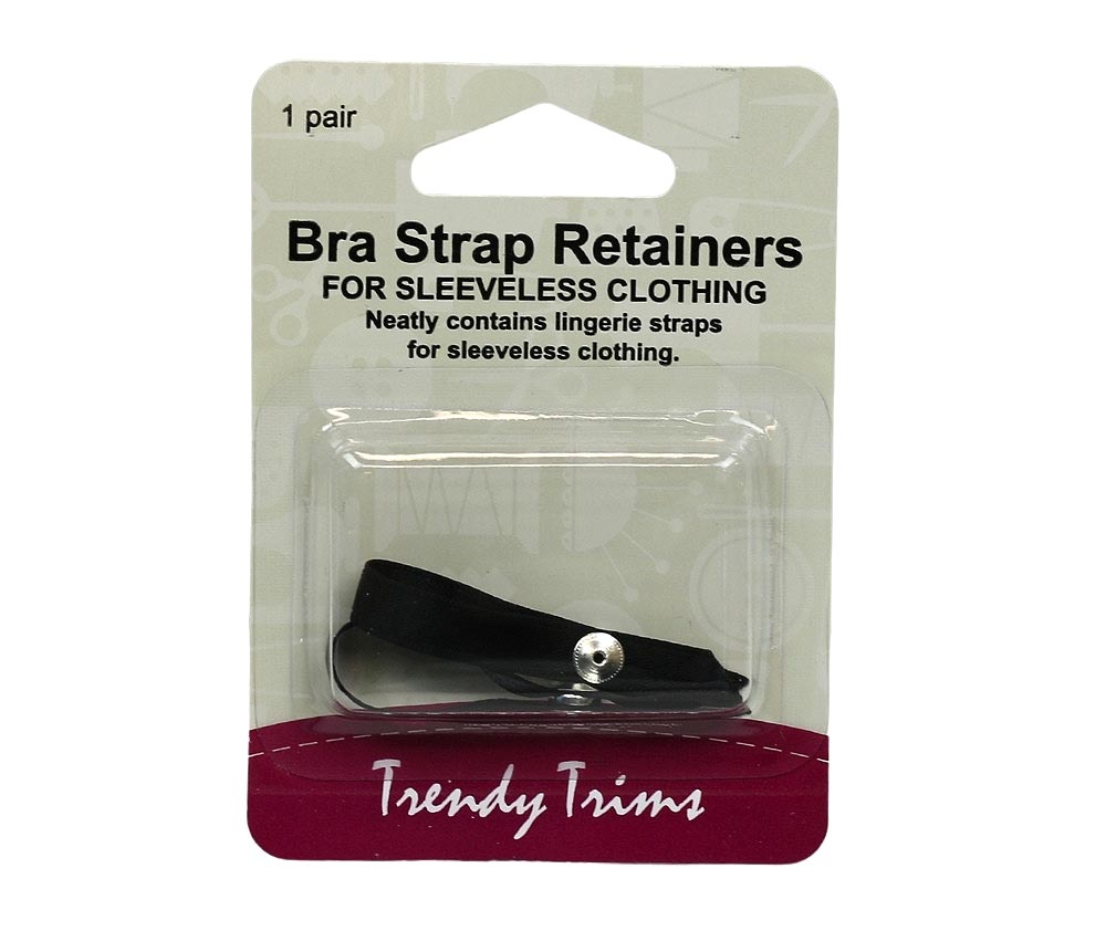 Hemline Bra Strap Retainer 1 pair - Black