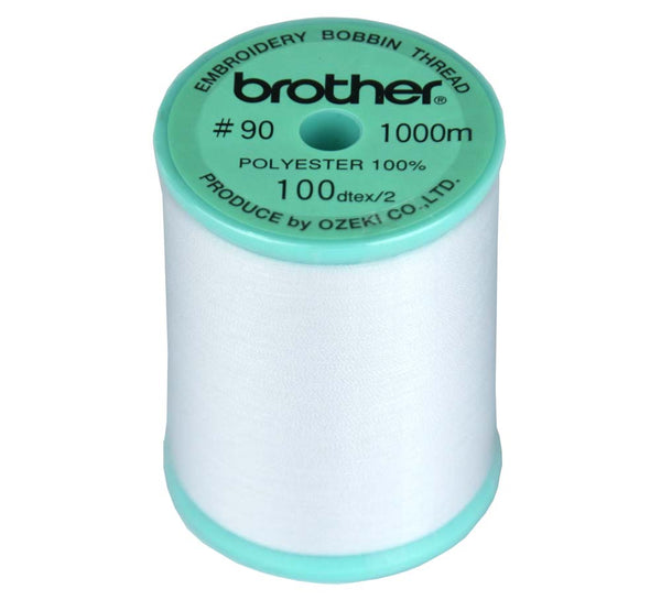 Brother White Embroidery Bobbin Thread #90 - 1000m – Sew It