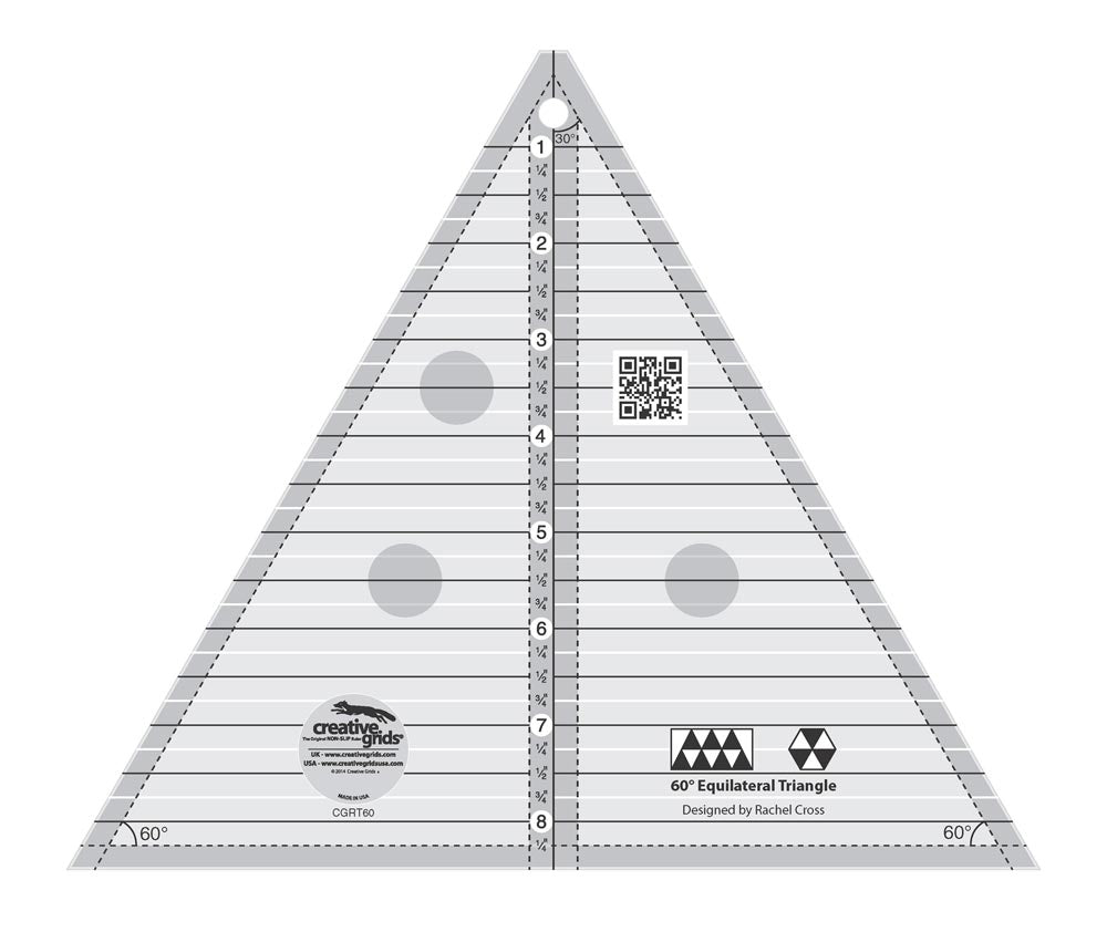 Creative Grids 8.5" Triangle 60 degree
