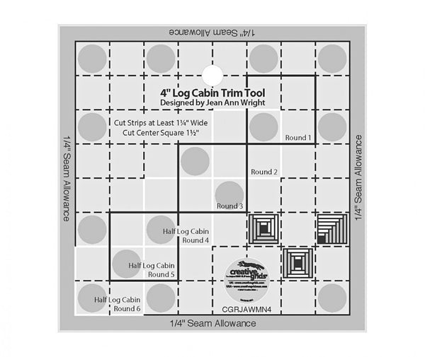 Creative grids log store cabin ruler