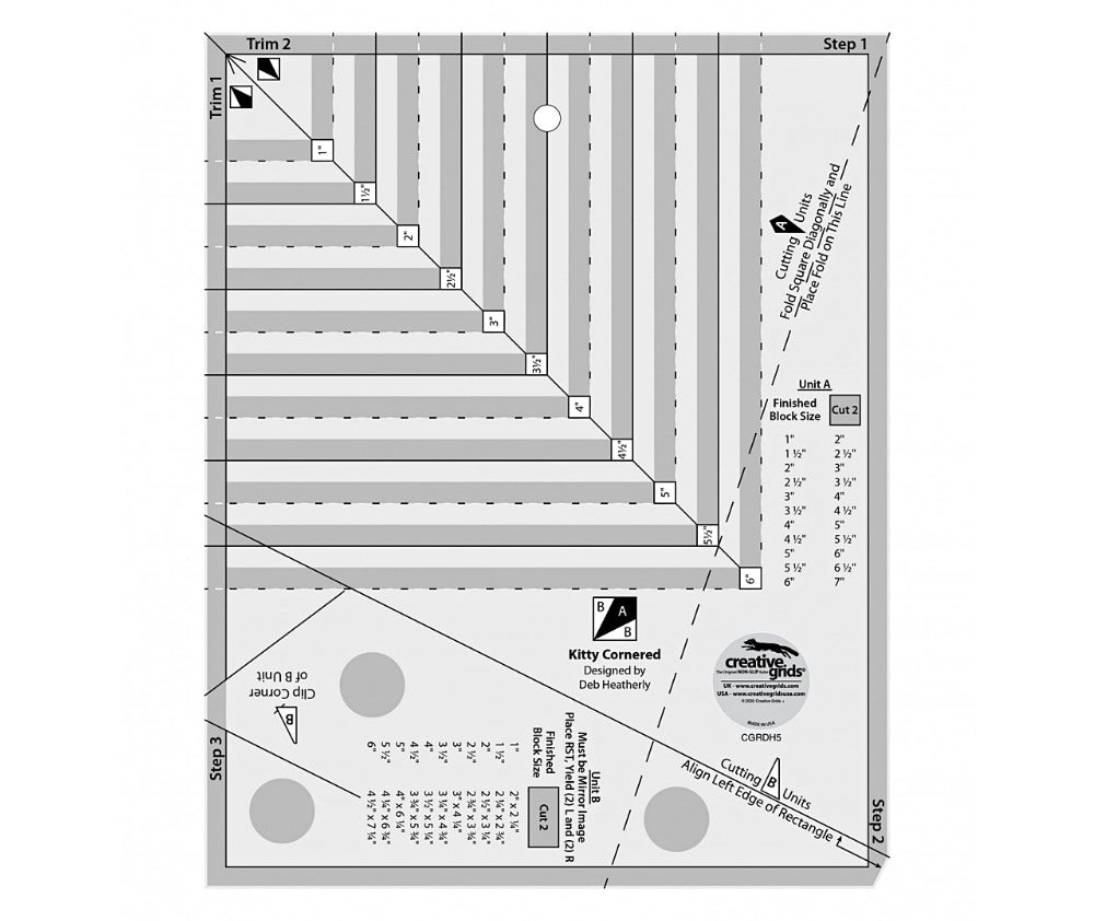 Creative Grids Kitty Cornered Ruler