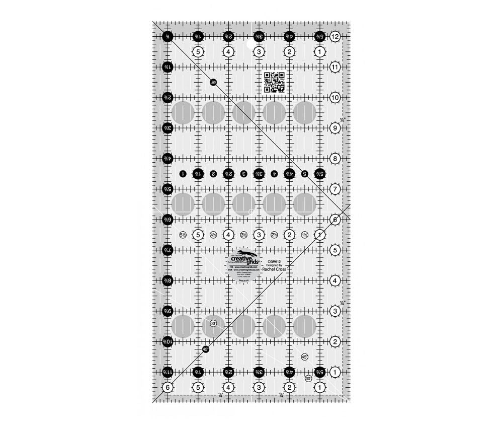 Creative Grids Quilt Ruler 6-1/2" x 12-1/2"
