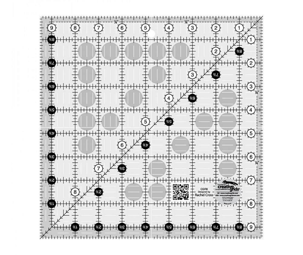 Creative Grids Quilt Ruler 9 1/2" Square