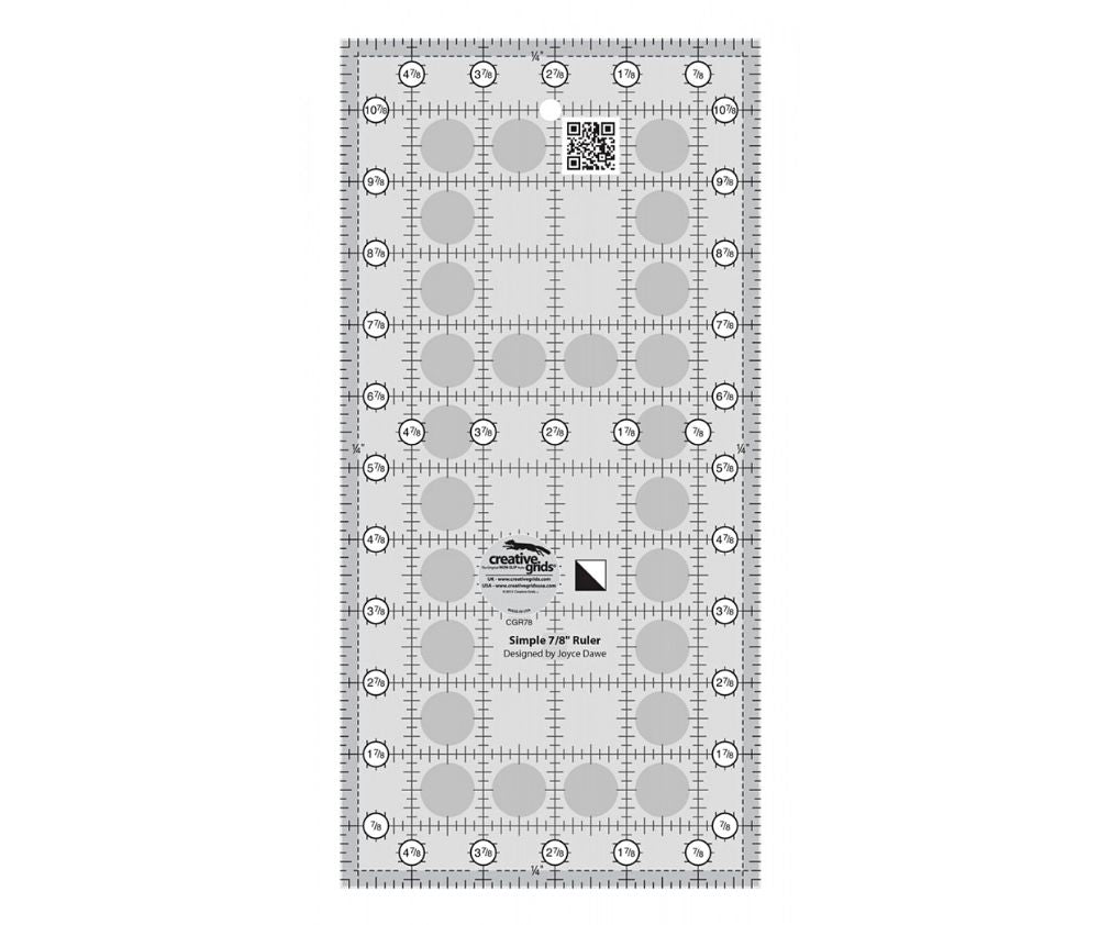 Creative Grids Simple 7/8 Triangle Maker Quilt Ruler