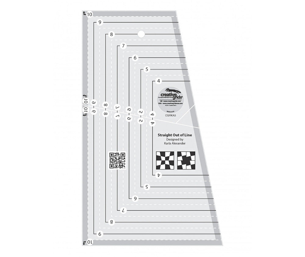 Creative Grids Straight Out Of Line 6" x 10" Quilt Ruler