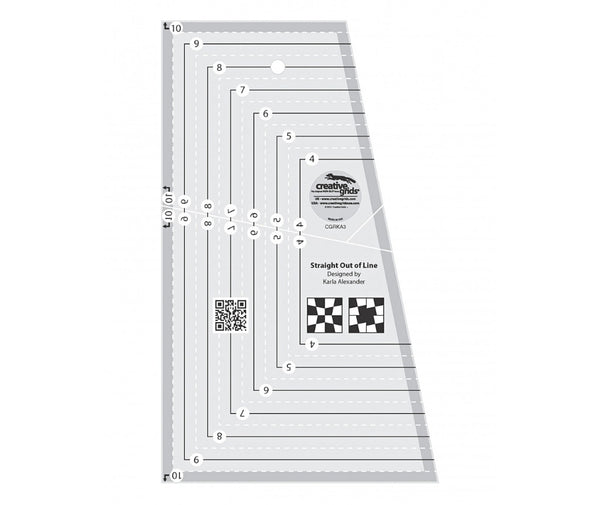 Creative Grids Straight Out Of Line 6" x 10" Quilt Ruler