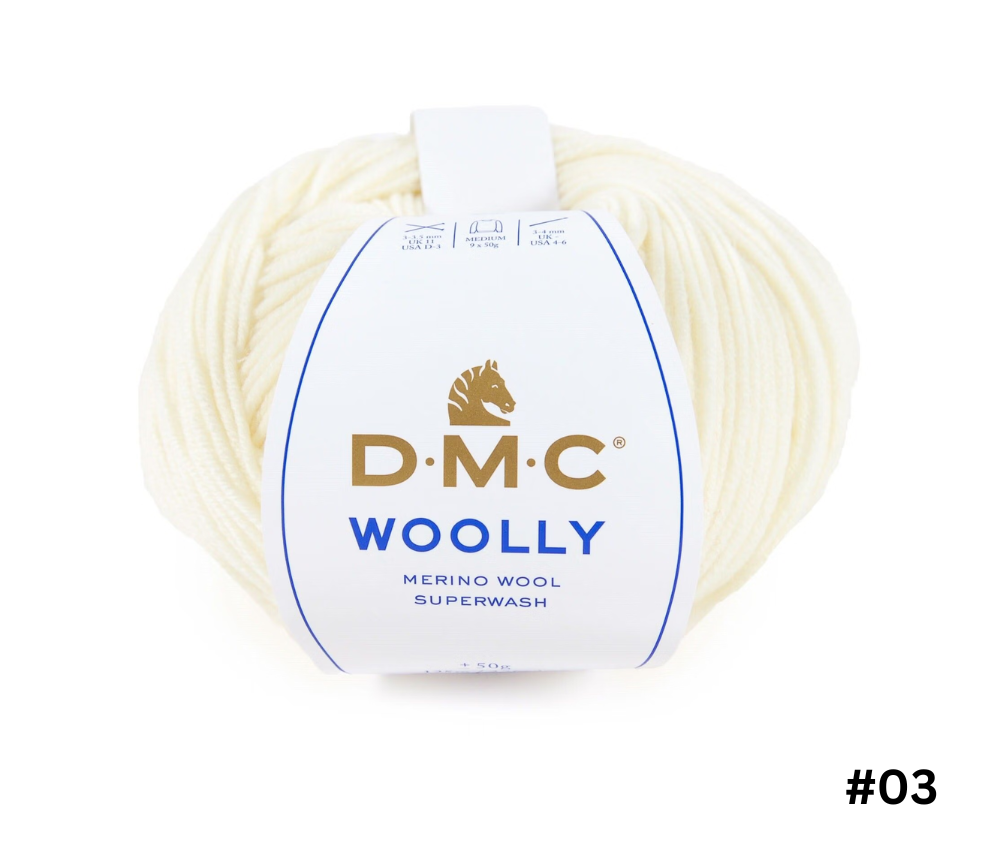 DMC Woolly Merino 8ply 50g 125m Various Colours