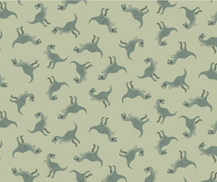 D is for Dinosaur 100% Cotton Fabric - 10cm Increments