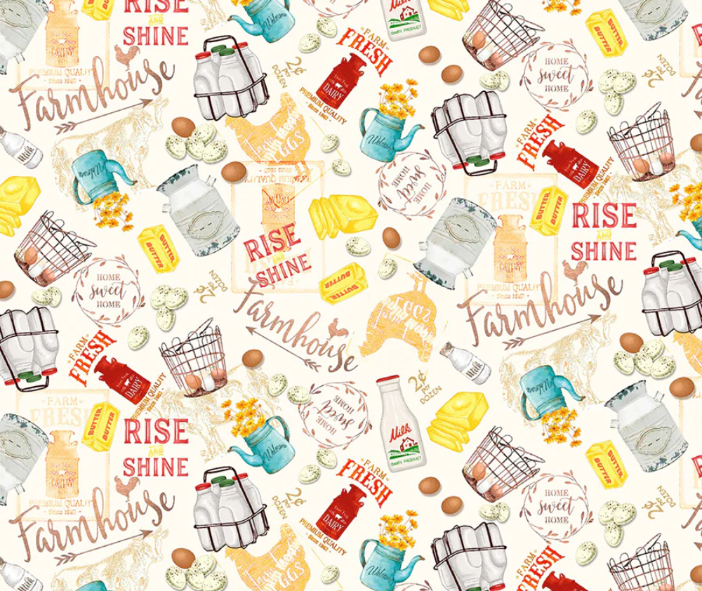Farm Fresh 100% Cotton Fabric - 10cm Increments
