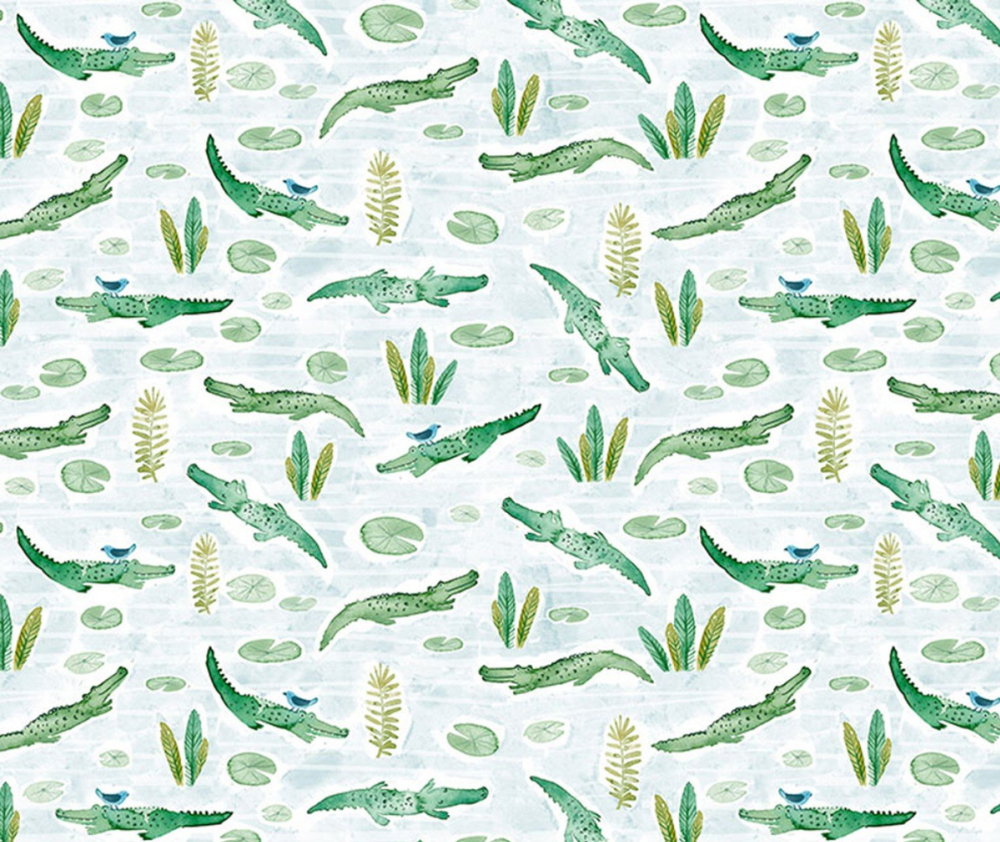 Let's Get Wild Crocodile Hunt -100% Cotton Fabric