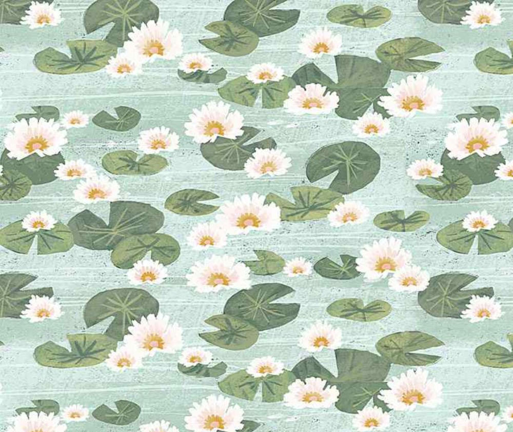 Let's Get Wild  Waterlilies - 100% Cotton Fabric