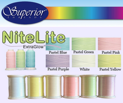Superior Threads - Nitelite Extraglow Embroidery Thread 80 yd - Various Colours