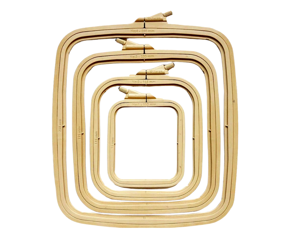 Nurge Plastic Square Embroidery Hoop - Various Sizes