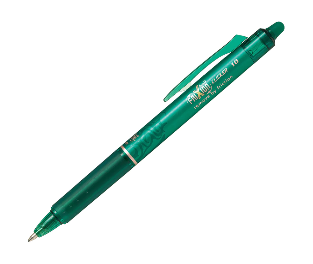 Pilot Frixion Erasable Clicker Pen Fine Point - Green