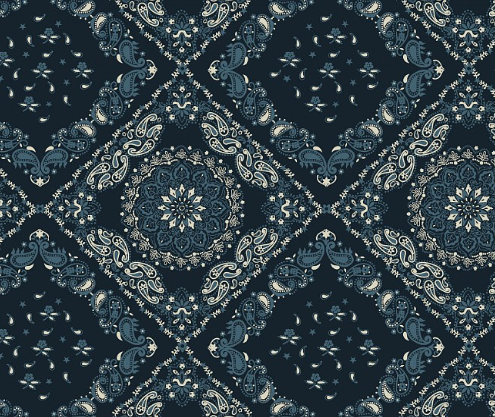 Quilt Backs Bandana Navy