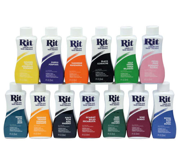 Rit Liquid Fabric Dye Kit Bundle (3-Piece Set) Navy Blue, Sapphire Blue, Pearl Grey | Clothing, Cotton, POLYESTER, Nylon, Satin, Linen 