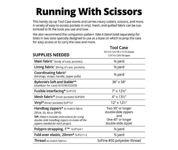 Running With Scissors Patterns ByAnnie Sew It