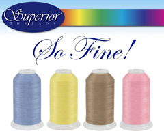 Superior So Fine! #50 Thread 3,280 yd - Various Colours