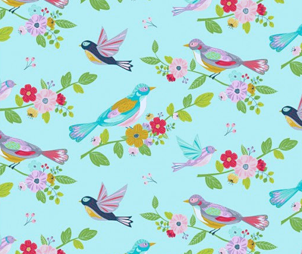 Sunshine Birds - 100% Cotton Fabric