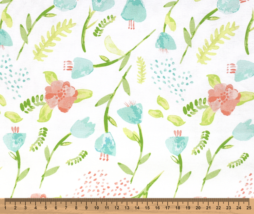 Watercolours 100% Cotton Fabric