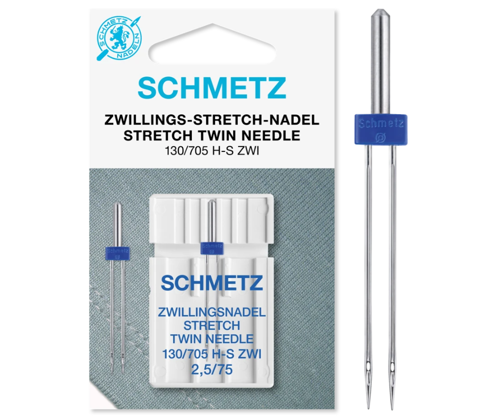 Schmetz Domestic Sewing Machine Stretch Twin Needle 2.5/75
