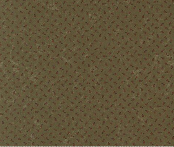 A Vintage Christmas Berries Green - 0.1m - 100% Cotton Fabric