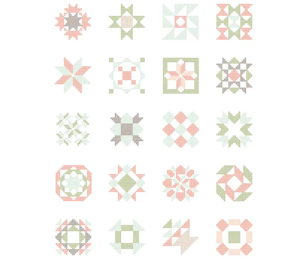 Cross Stitch Abloom Panel 90cm Wide Cloud
