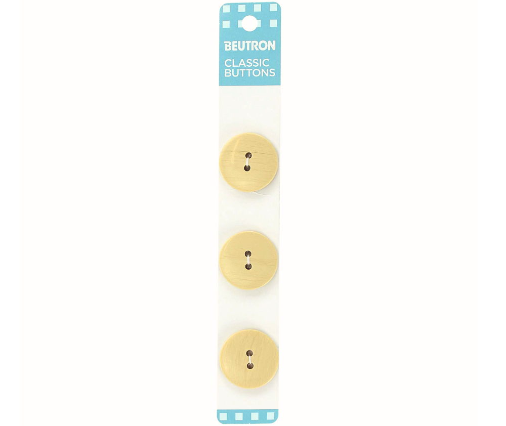 Beutron Classic 2-Hole Buttons 3-Pack - Nature 22mm