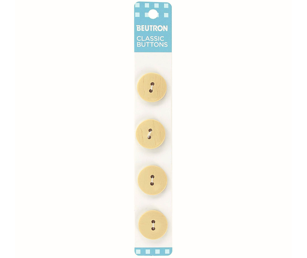 Beutron Classic 2-Hole Buttons 4-Pack - Nature 18mm