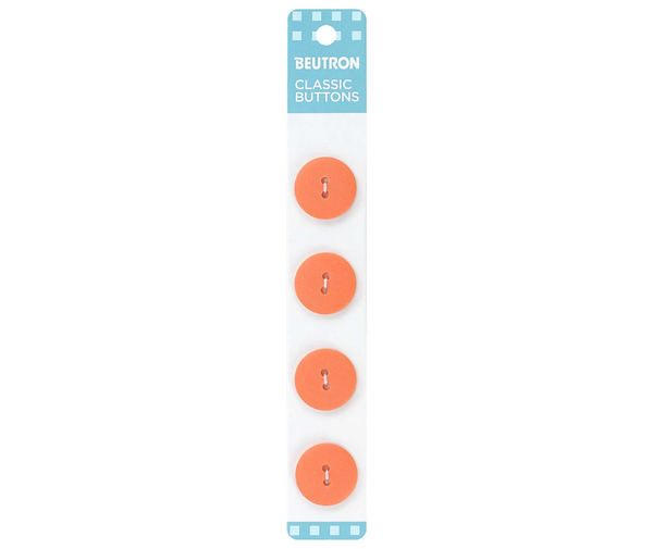 Beutron Classic 2-Hole Buttons 4-Pack - Orange 18mm