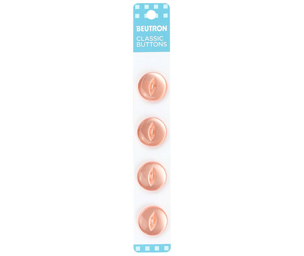 Beutron Classic 2-Hole Buttons 4-Pack - Peach 18mm