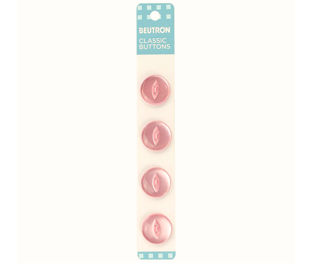 Beutron Classic 2-Hole Buttons 4-Pack - Pink 18mm