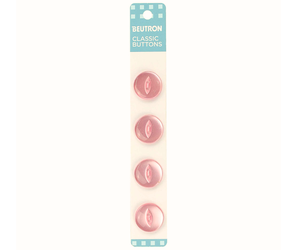 Beutron Classic 2-Hole Buttons 4-Pack - Pink 18mm