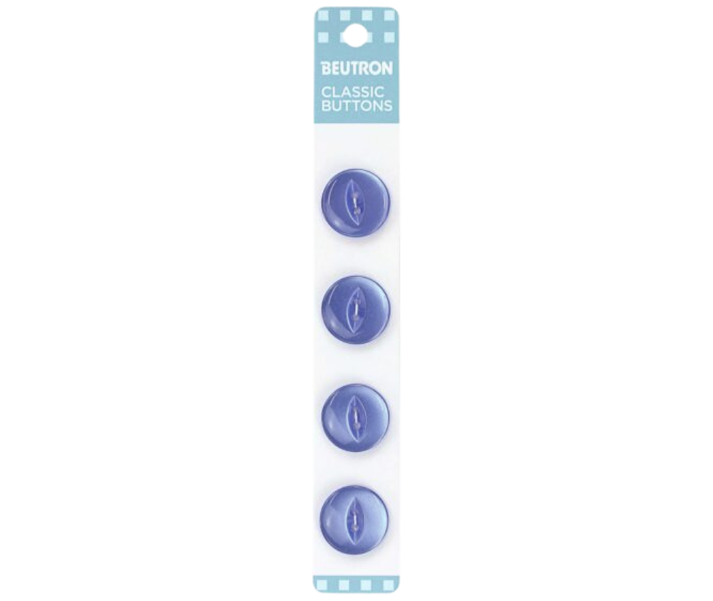 Beutron Classic 2-Hole Buttons 4-Pack - Royal Blue 18mm